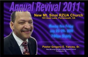 REVIVAL - Pastor Gregory Yancey 